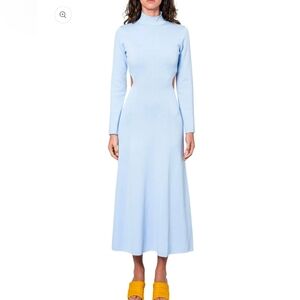 Aje “Serein” Cutout Midi Dress – Powder Blue, Size Large 💙